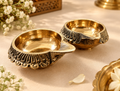 Traditional Brass Diya Pair