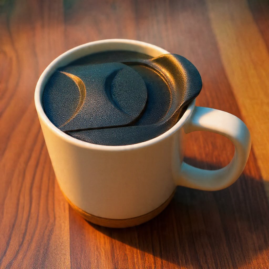 White Cork Mug with Lid — corporate gift by Veloura Gifting