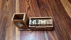 Wooden Desk Organizer with Calendar — corporate gift by Veloura Gifting