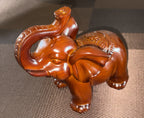 Elephant Wood-Finish Figurine — corporate gift by Veloura Gifting