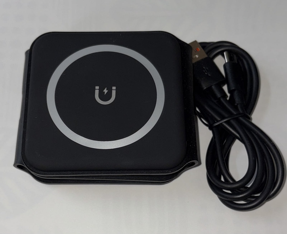 Magnetic wireless charger with USB — corporate gift by Veloura Gifting