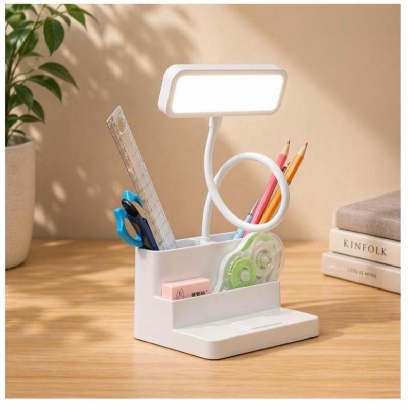 Table lamp with pen stand — corporate gift by Veloura Gifting
