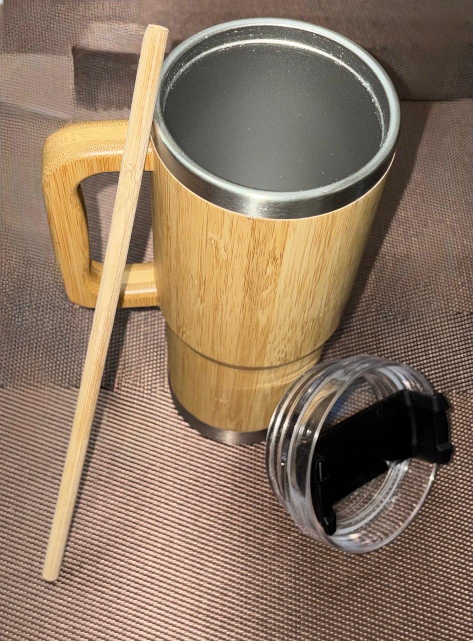 Bamboo sipper Tumbler — corporate gift by Veloura Gifting