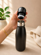 Wood finish water steel bottle