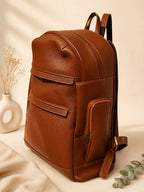 Pure leather back pack