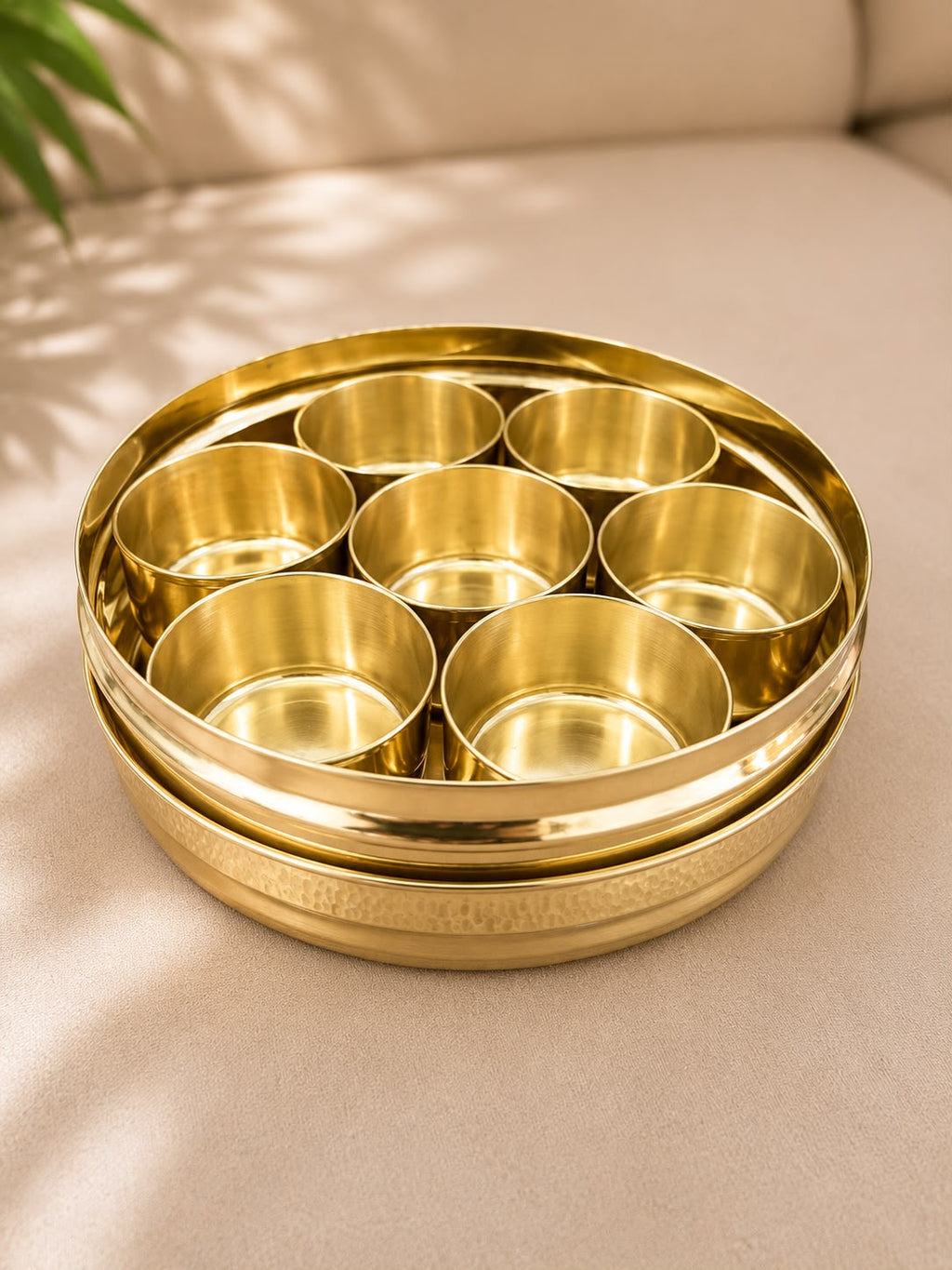 Brass Mini Masala Box, corporate gift by Veloura Gifting