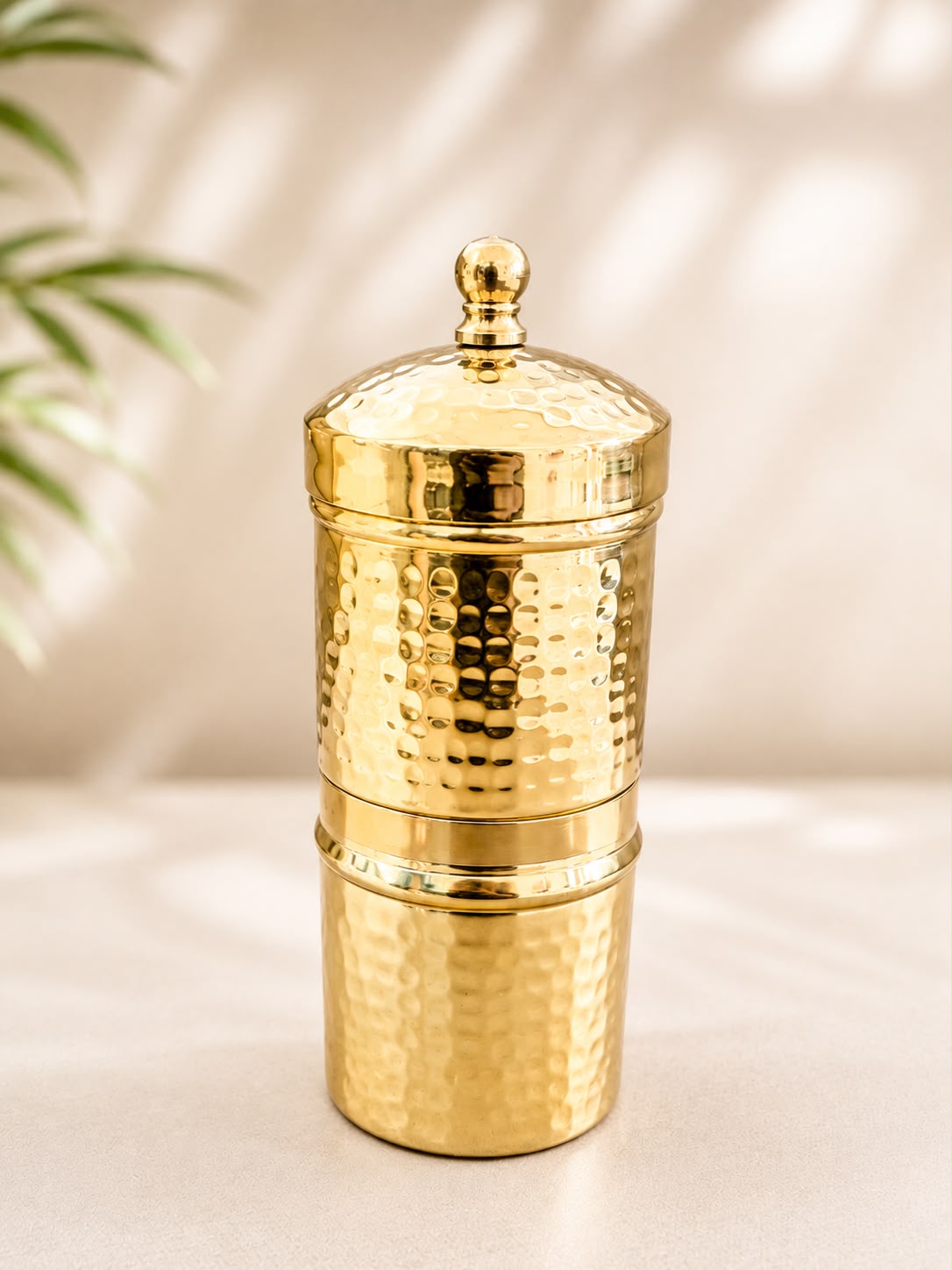 Designer Brass Coffee Filter, corporate gift by Veloura Gifting
