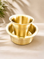 Brass Davara Set banded finish, corporate gift by Veloura Gifting