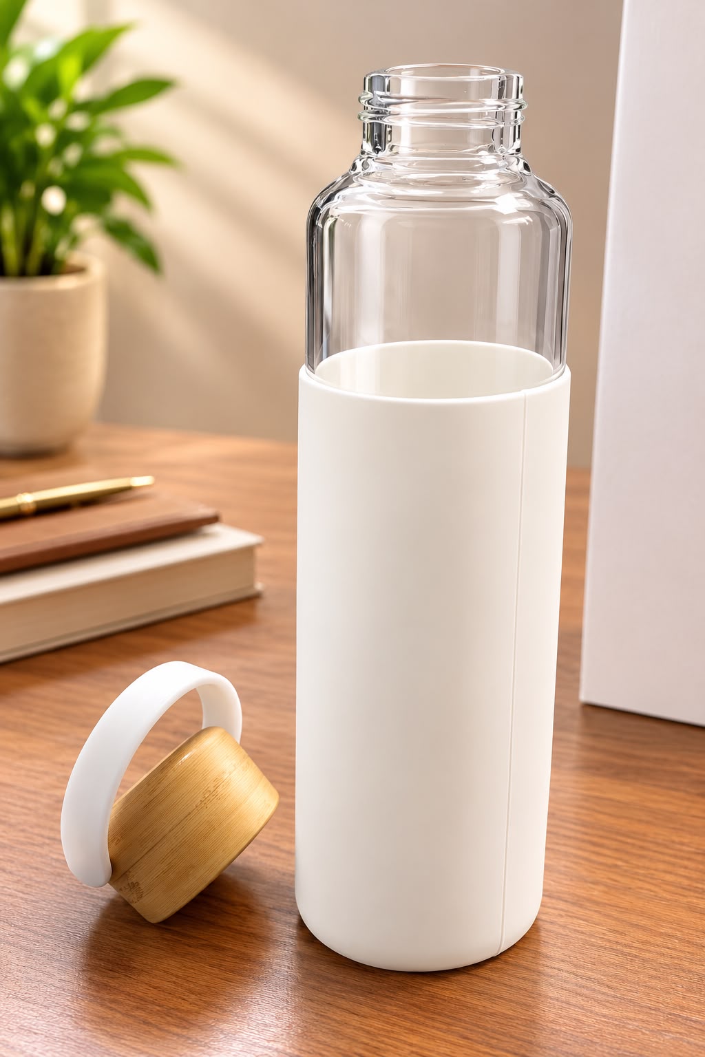 White Bottle detail, corporate gift by Veloura Gifting