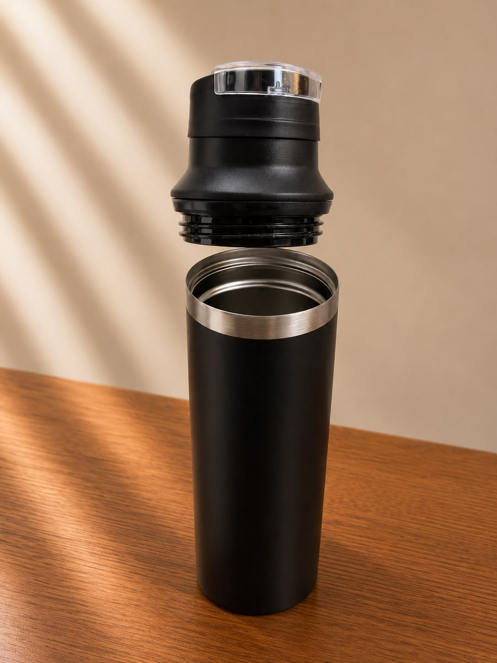 Matte Black Insulated Water Bottle, corporate gift by Veloura Gifting