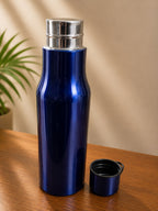 Navy Steel Water Bottle, corporate gift by Veloura Gifting