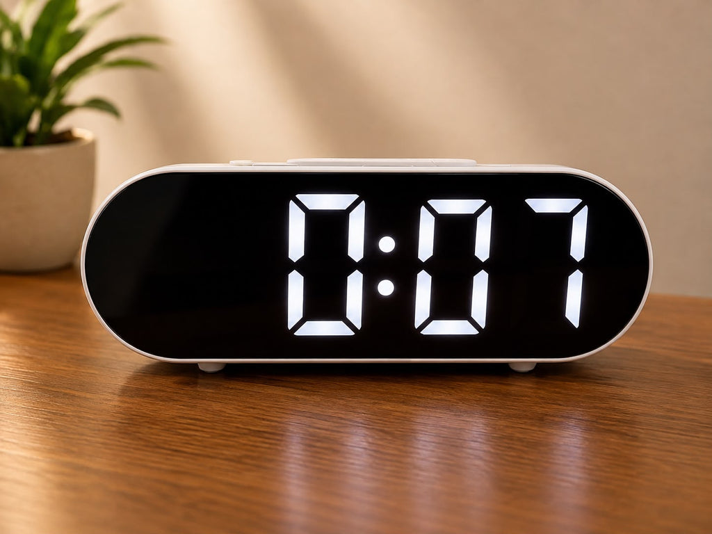 LED Clock with Wireless Charging display detail, corporate gift by Veloura Gifting