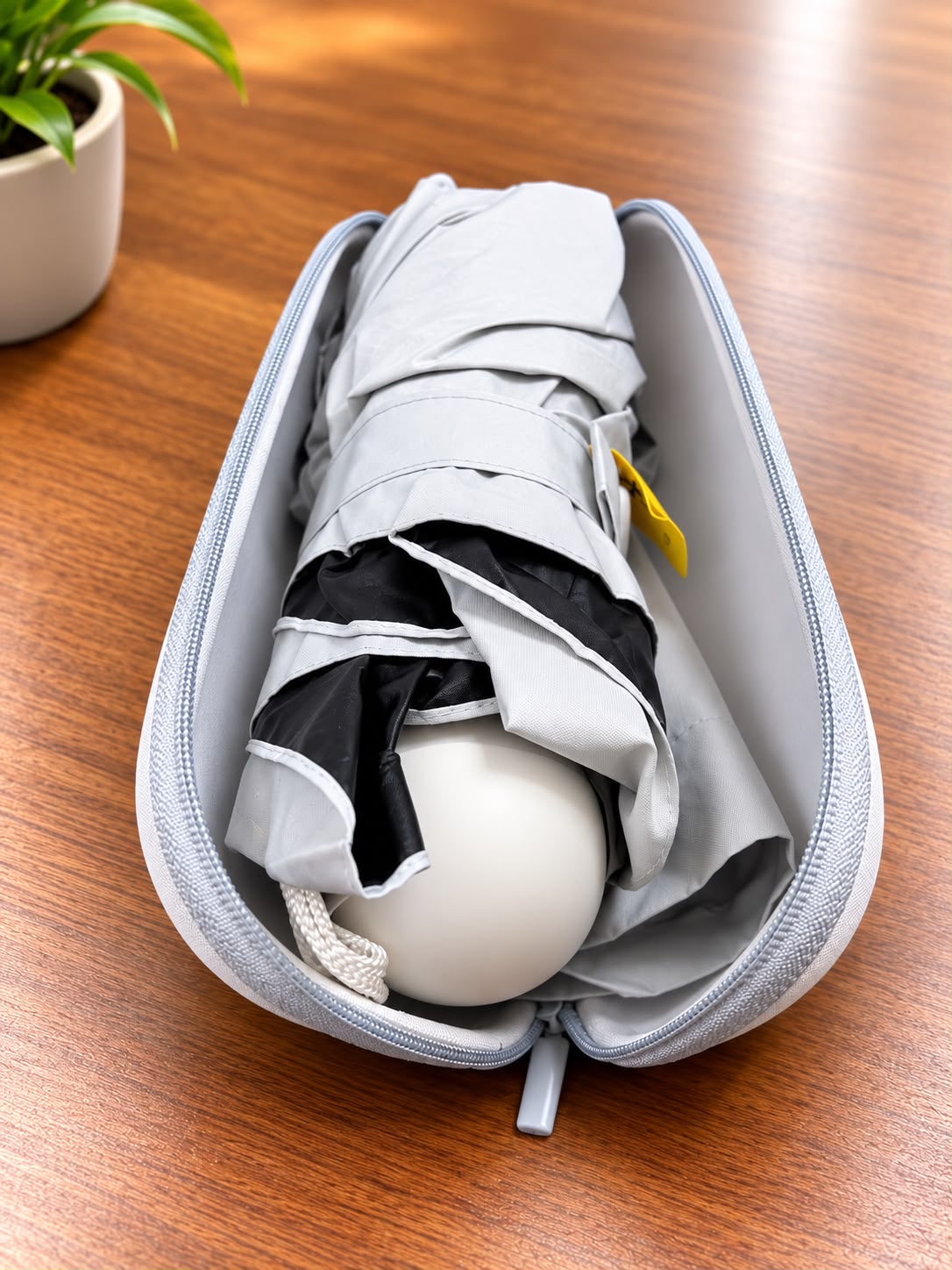 Pocket Pouch Umbrella folded, corporate gift by Veloura Gifting