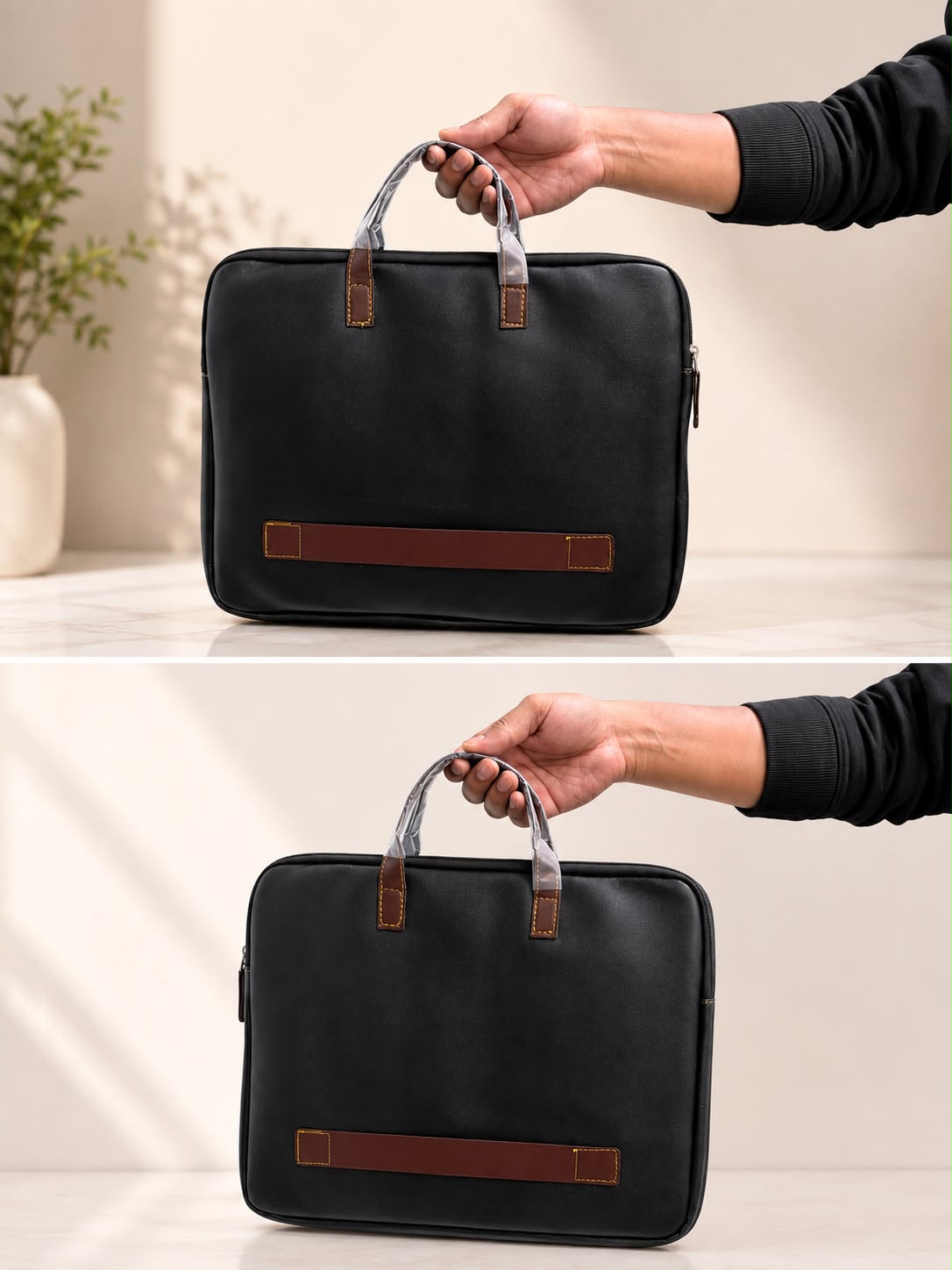 Executive Laptop Bag open compartment, corporate gift by Veloura Gifting
