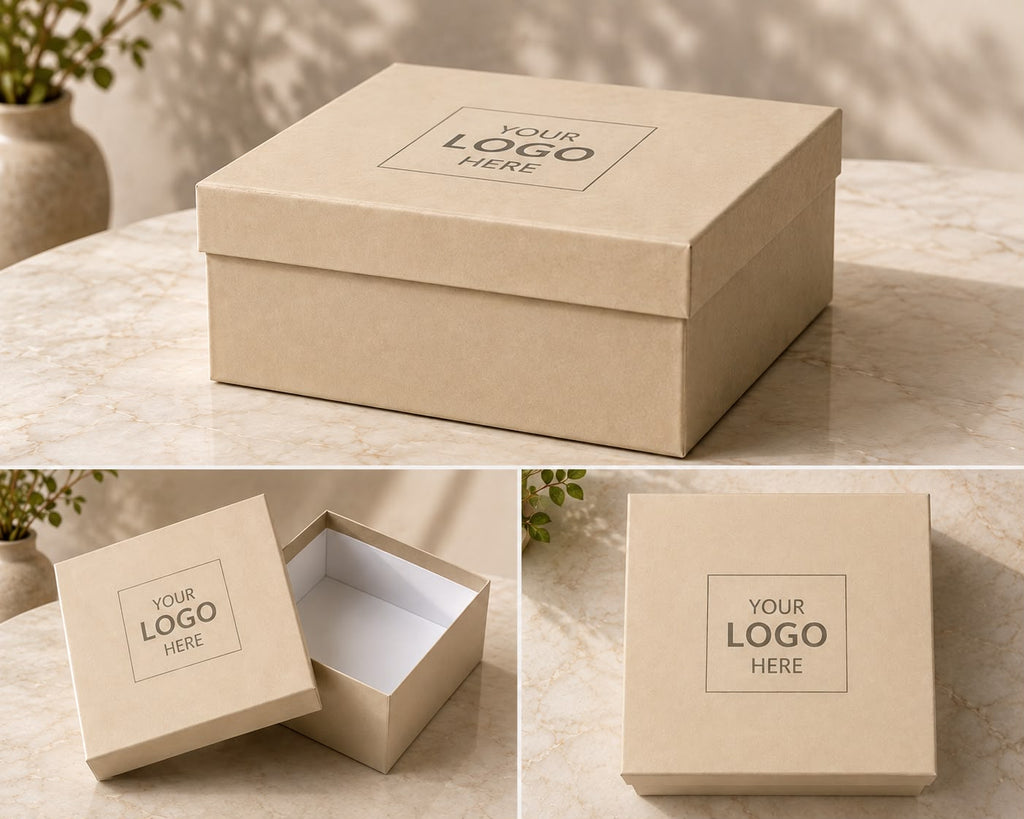 Branded Gift Box size comparison, corporate gift by Veloura Gifting