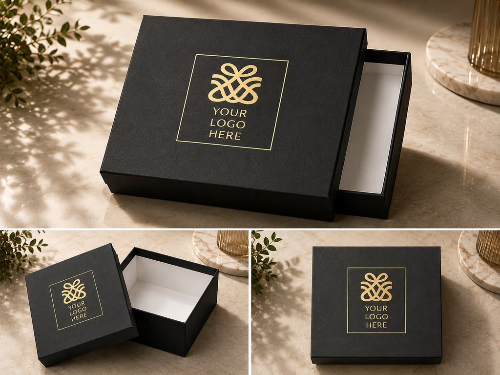Branded Gift Box stacked, corporate gift by Veloura Gifting
