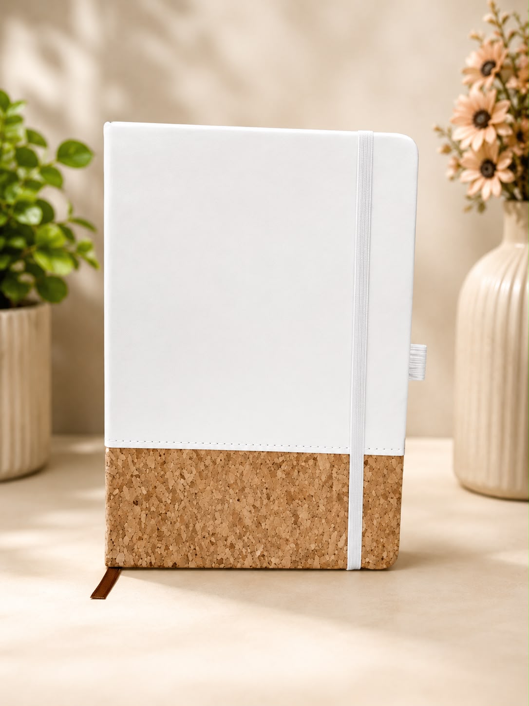 White Cork Journal detail, corporate gift by Veloura Gifting