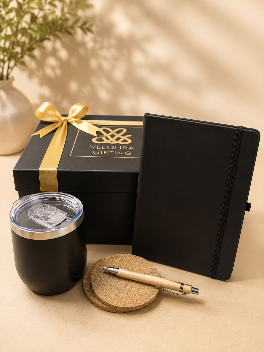The Modern Executive Hamper contents, corporate gift by Veloura Gifting