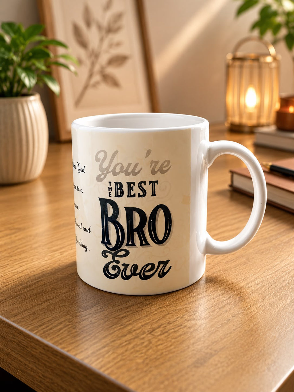 Mug for Brother on desk, corporate gift by Veloura Gifting