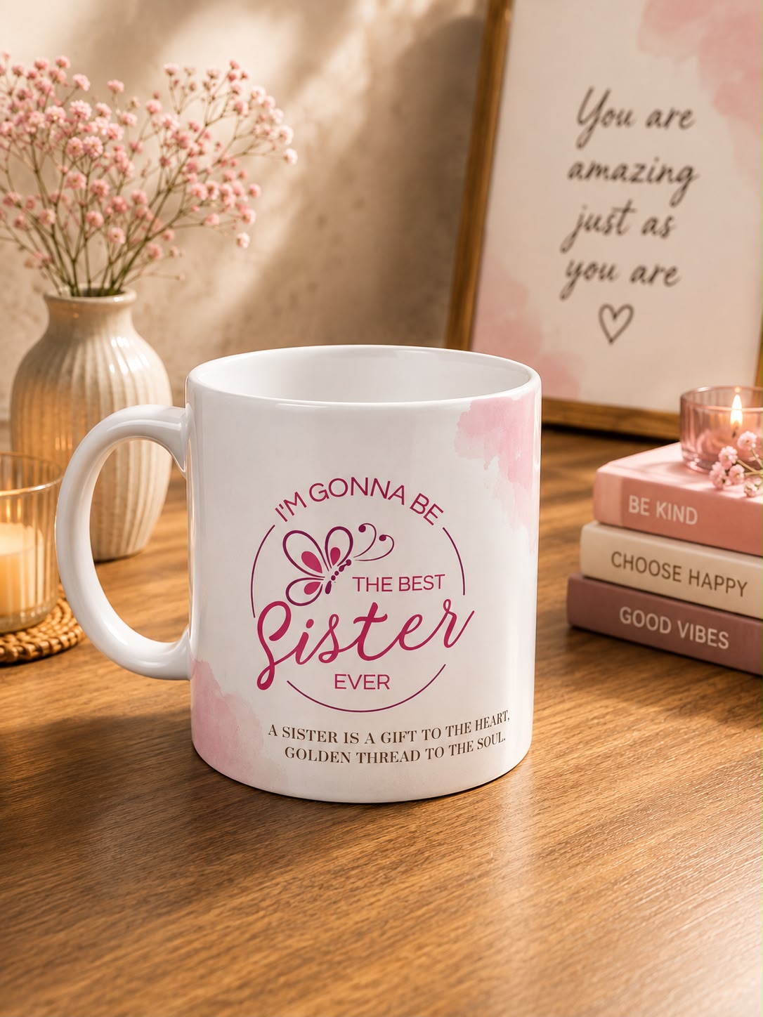 Mug for Sister detail, corporate gift by Veloura Gifting