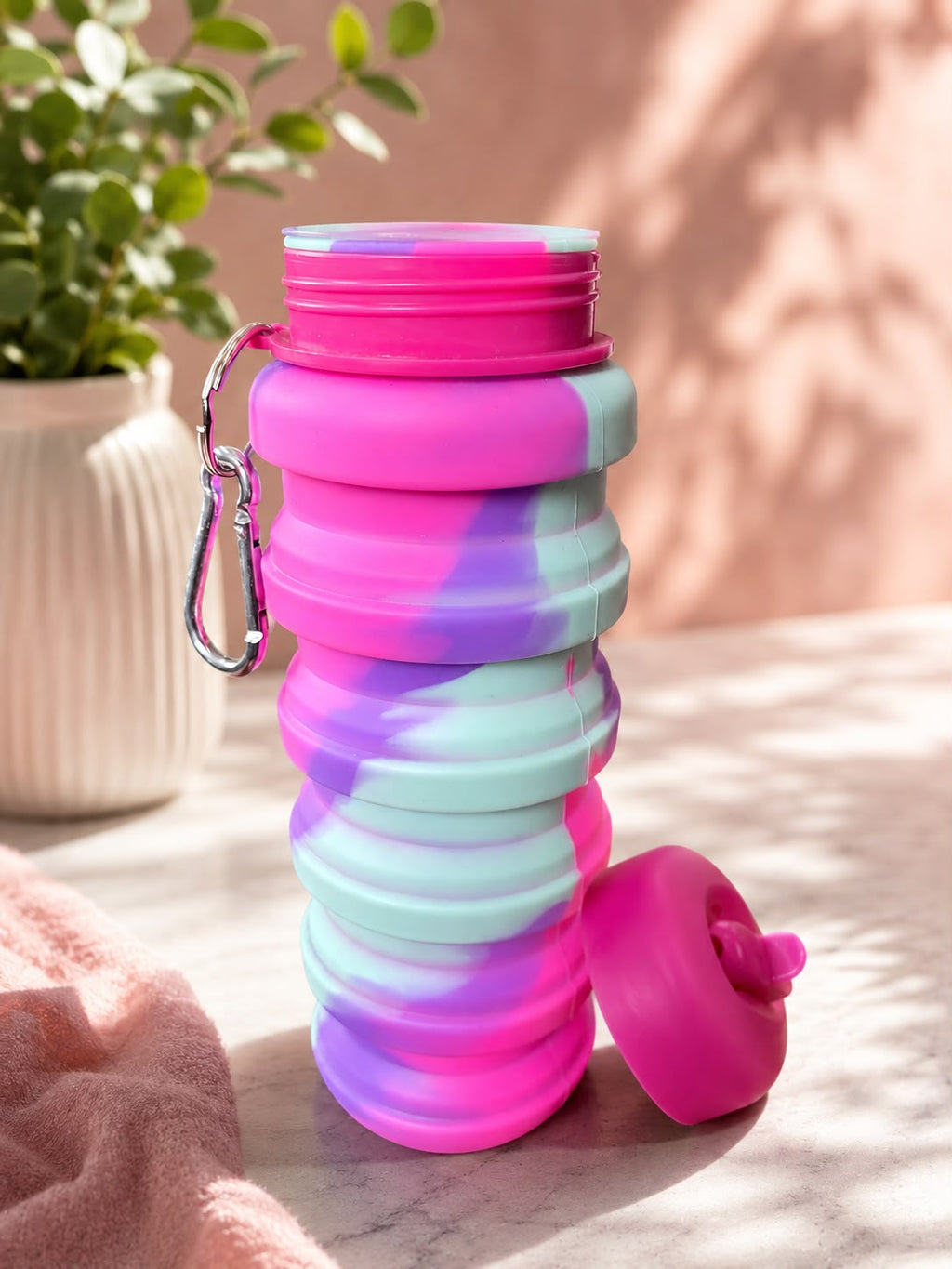 Foldable Water Bottle detail, corporate gift by Veloura Gifting