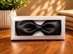 Black Bow Tie worn, corporate gift by Veloura Gifting