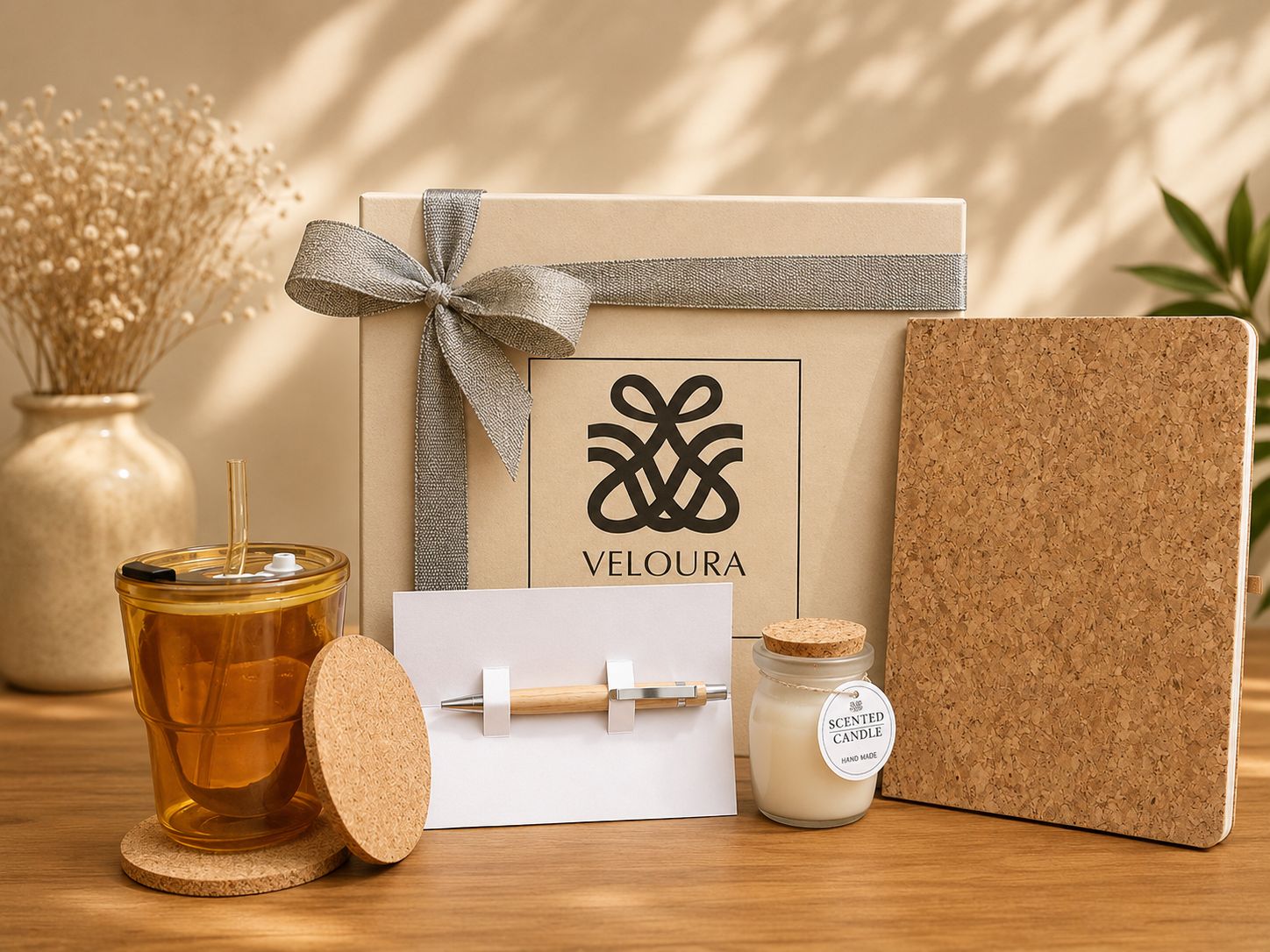 The Rustic Elegance Hamper contents, corporate gift by Veloura Gifting
