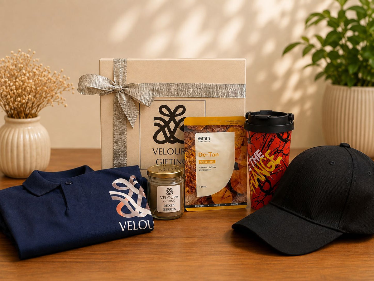 The Signature Lifestyle Hamper contents, corporate gift by Veloura Gifting