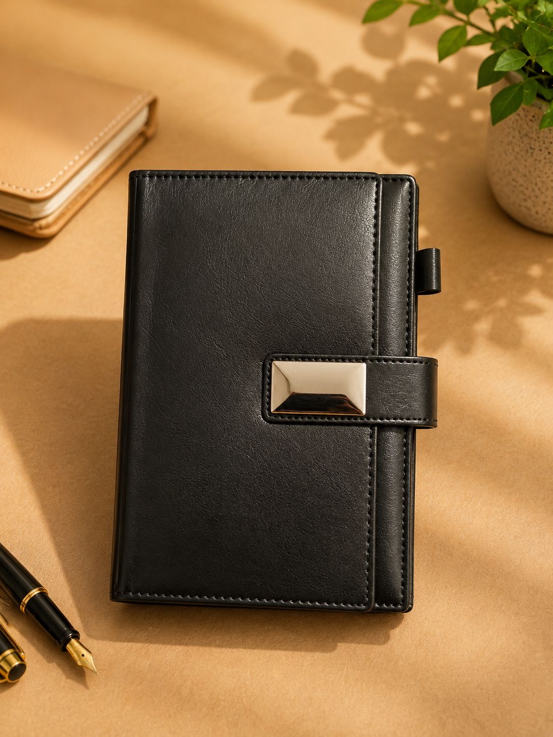 Leather Journal detail, corporate gift by Veloura Gifting