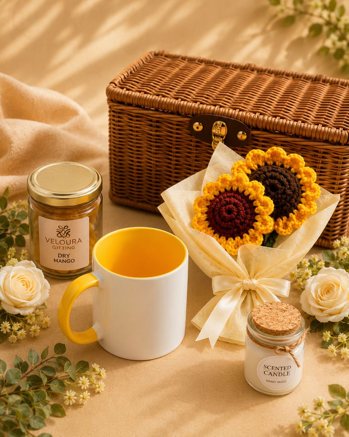 The Golden Bloom Hamper, corporate gift by Veloura Gifting