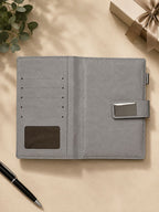 Leather Diary open pages, corporate gift by Veloura Gifting