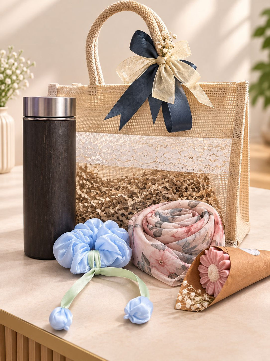 The Chic Jute Hamper | Veloura Gifting