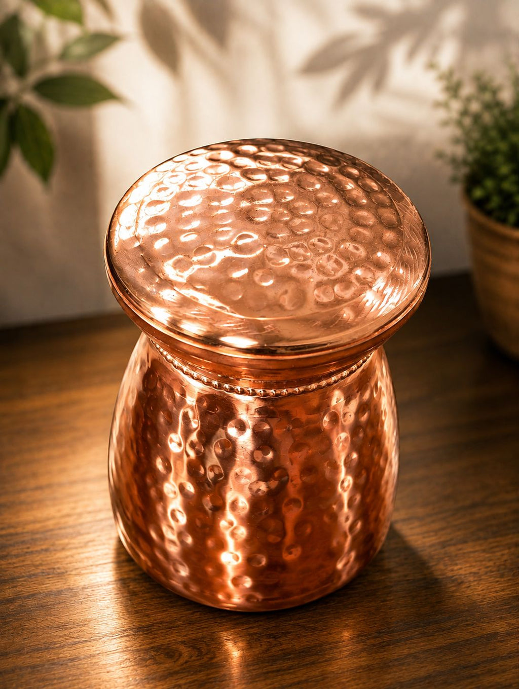 Hammered Copper Jar