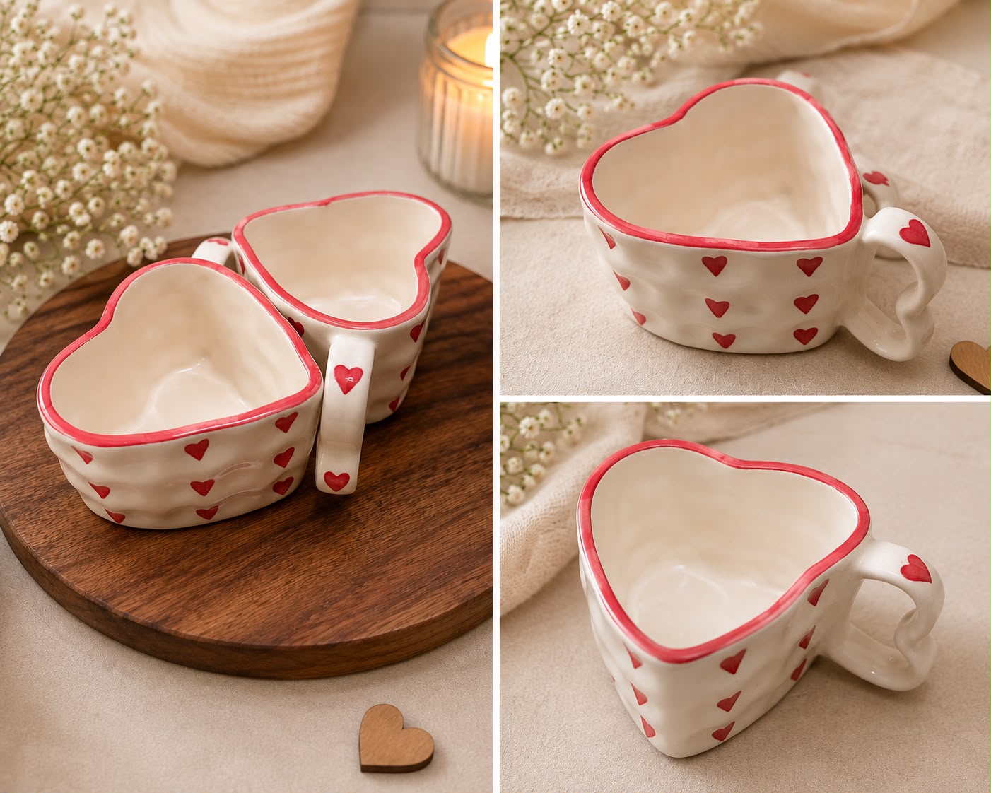 Couple Heart Mugs, corporate gift by Veloura Gifting