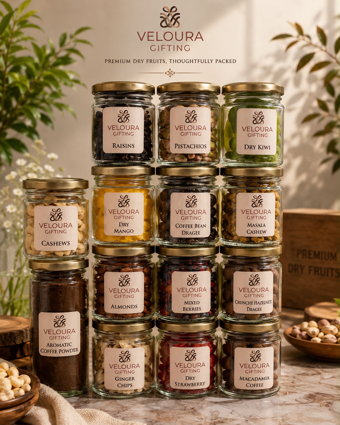 Assorted Dry Fruits, corporate gift by Veloura Gifting