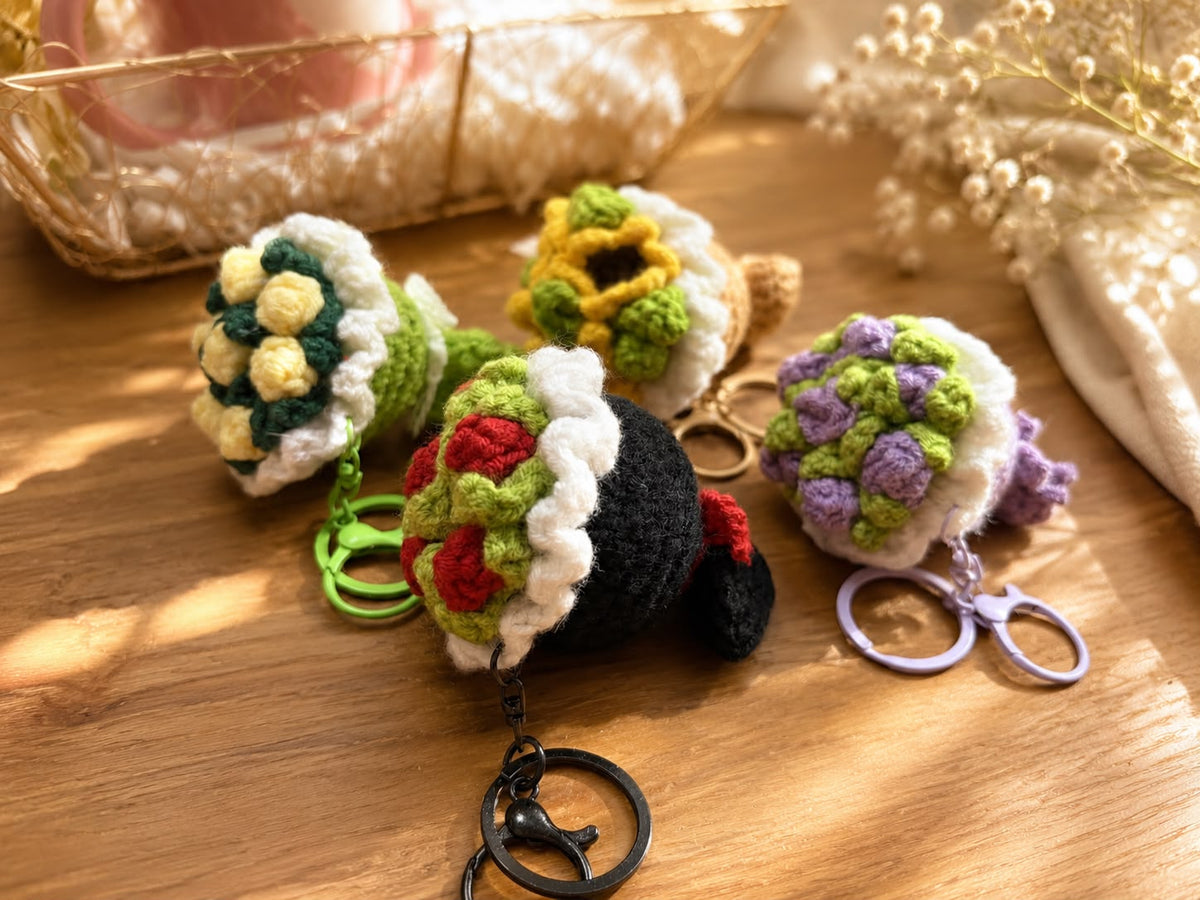 Flower Bouquet Keychain, corporate gift by Veloura Gifting
