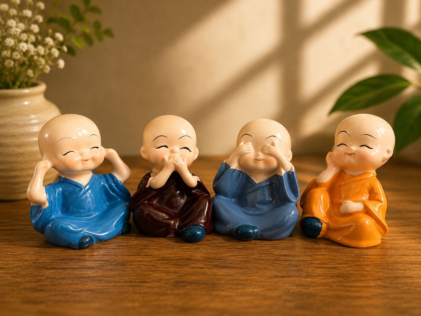 Four Monkeys Figurine Set