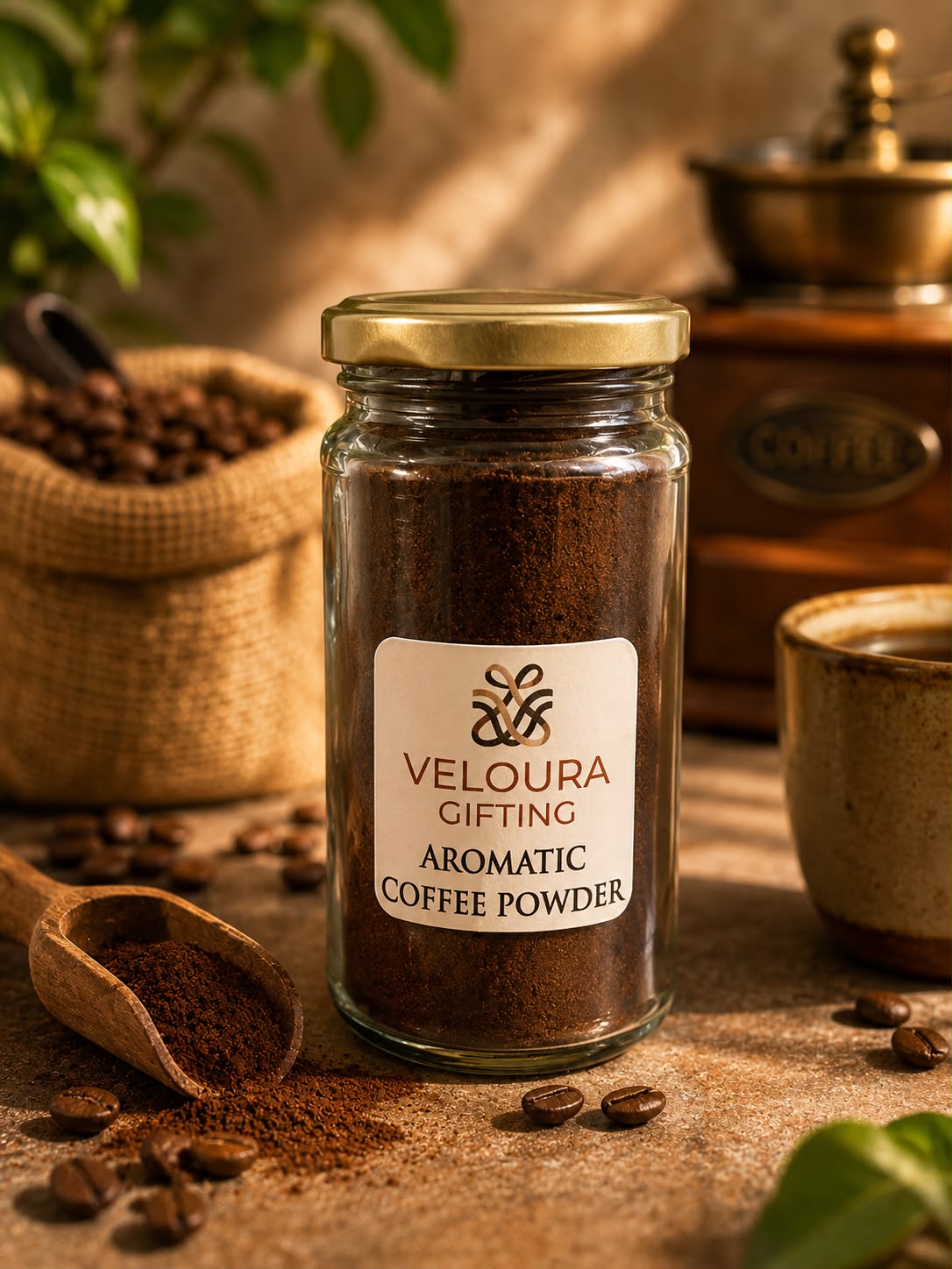 Aromatic Coffee Powder, Veloura Gifting gourmet jar