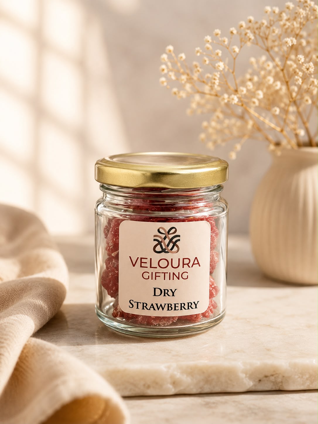 Dry Strawberry, Veloura Gifting gourmet jar