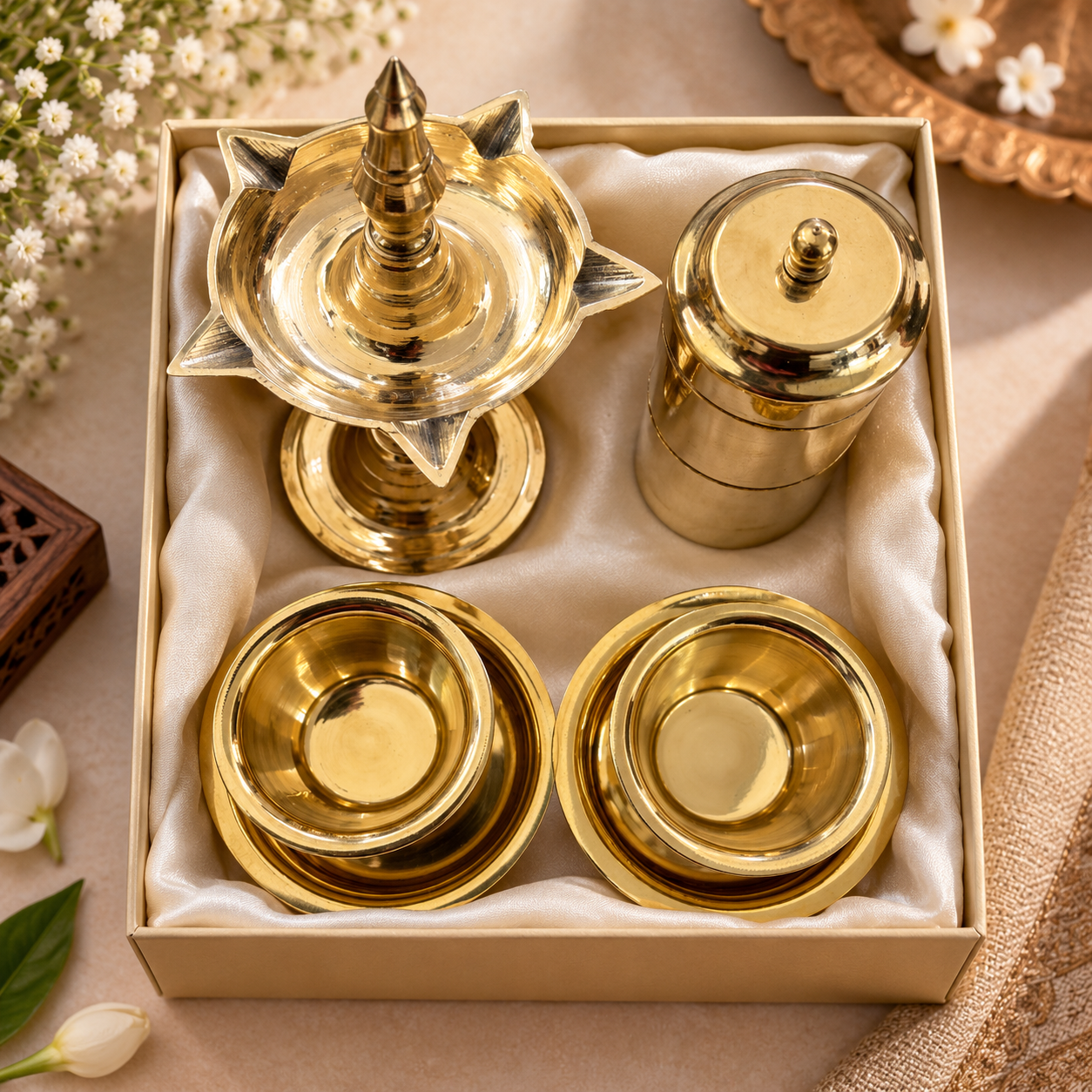 Heritage Brass Gifting Set — corporate gift by Veloura Gifting