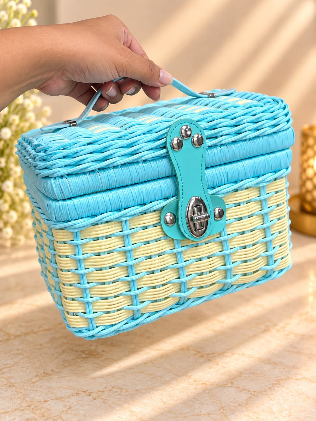 Mini Picnic Hamper Basket | Veloura Gifting