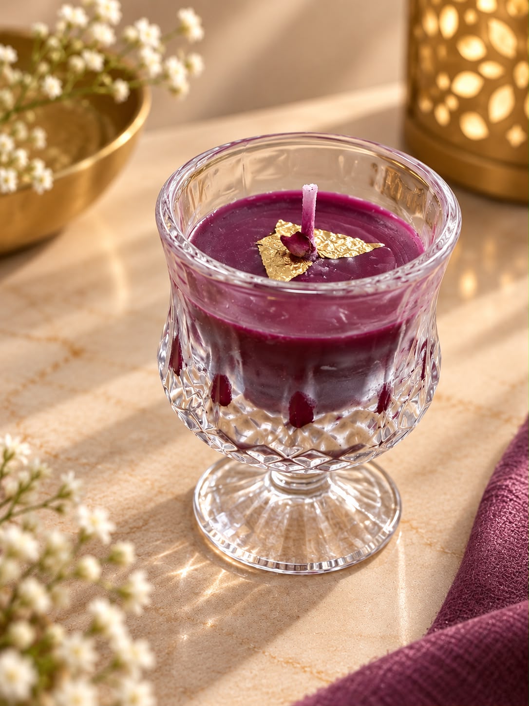 Scented wine glass candle | Veloura Gifting