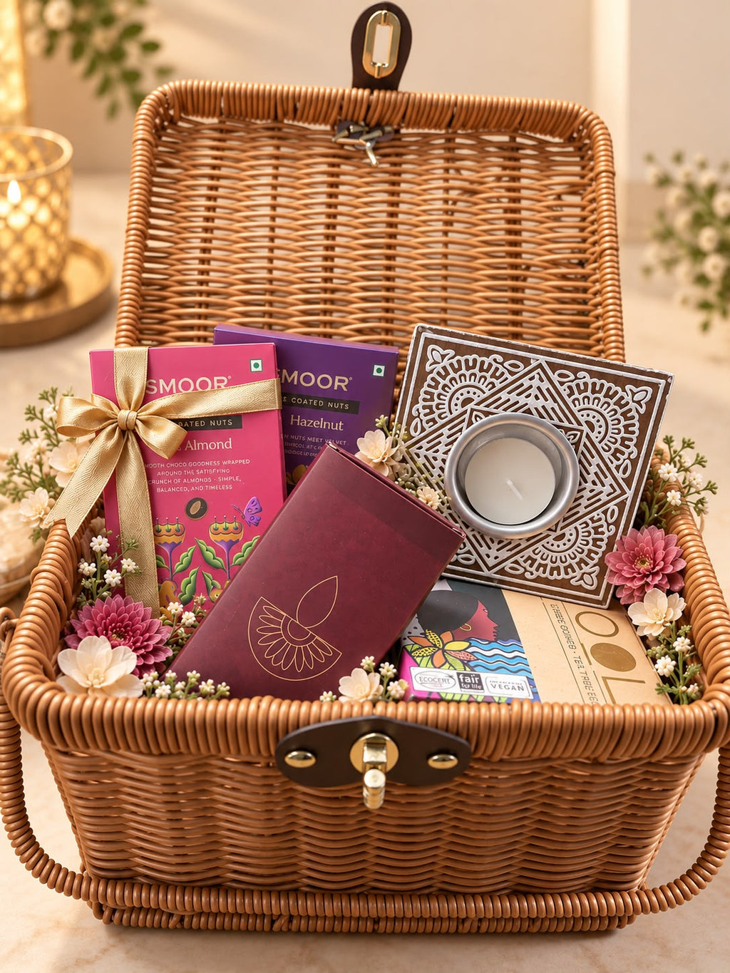The Celebration Woven Basket | Veloura Gifting
