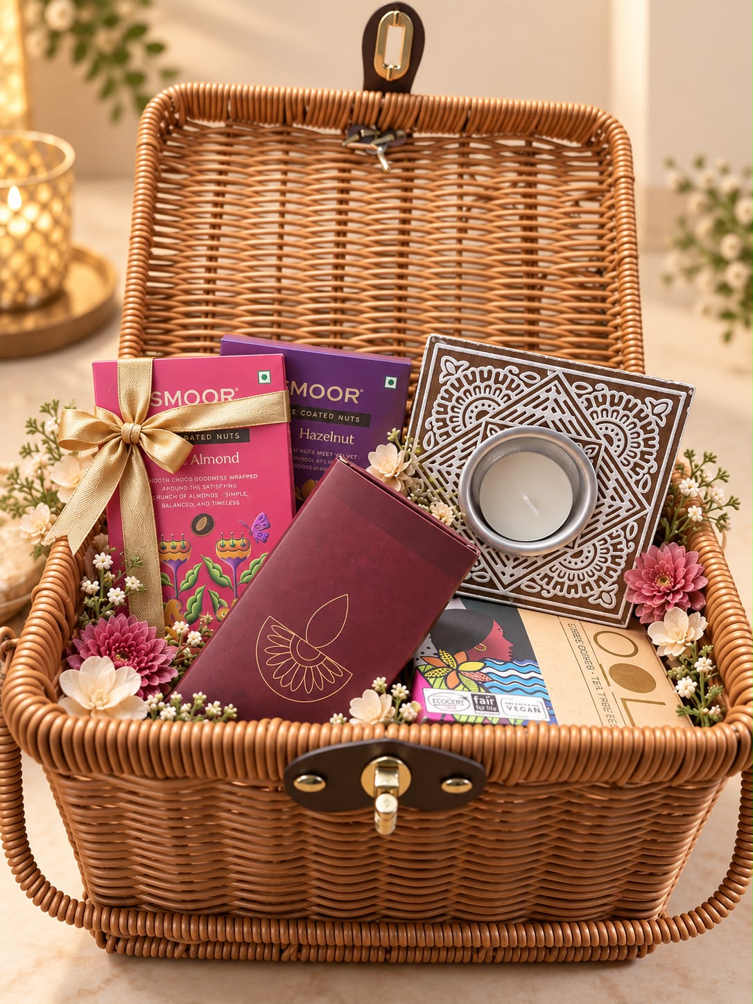The Celebration Woven Basket | Veloura Gifting